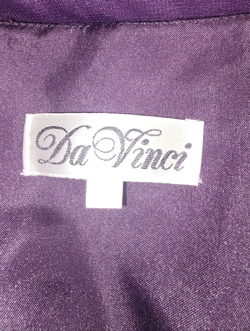 Davinci Dress Rhinestones and Sequins Ribbon Belt Sash Purple Size 10 - Picture 11 of 16
